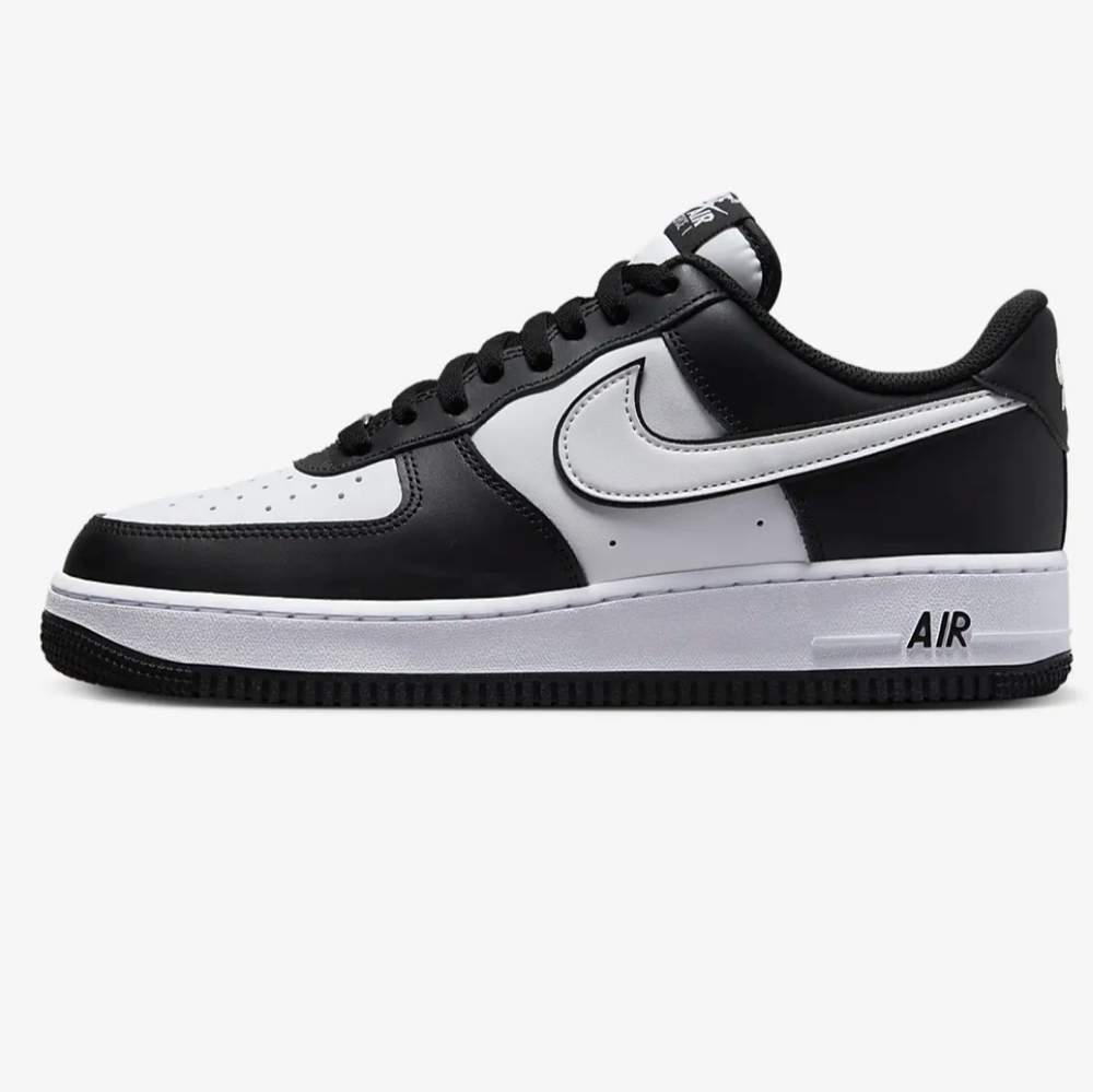 PANDA NIKE AIR FORCE 1 '07 LOW DOUBLE TONE WHITE SWOOSH PANDA - Picture 1 of 10